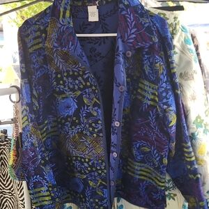 Avalin Blue and Purple Floral Jacket